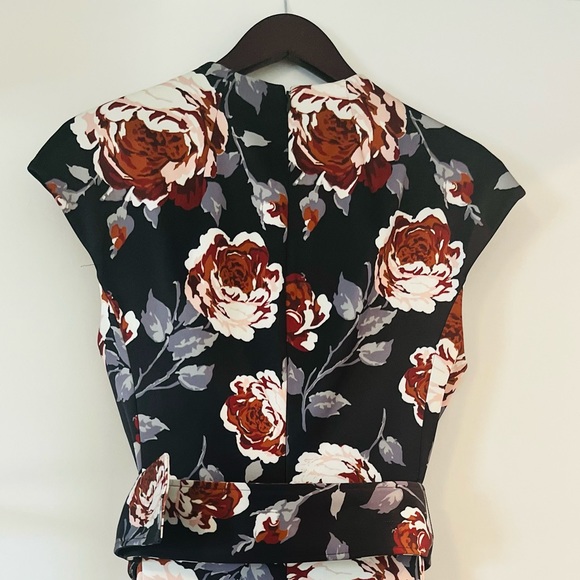 Theory Floral Mini Dress Size 12 - Picture 4 of 4